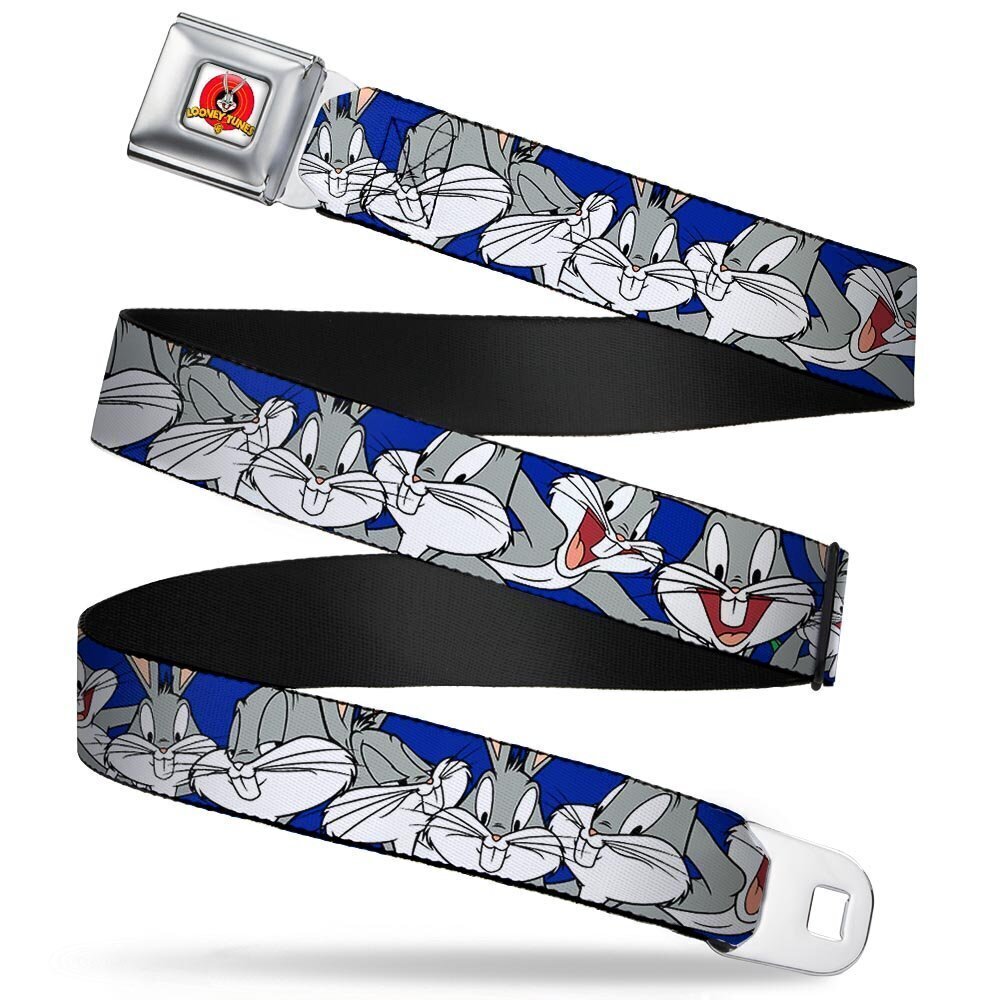 1999 Belt Seatbelt Buckle Bugs Bunny Close Up Poses Blue Youth 20 to 36